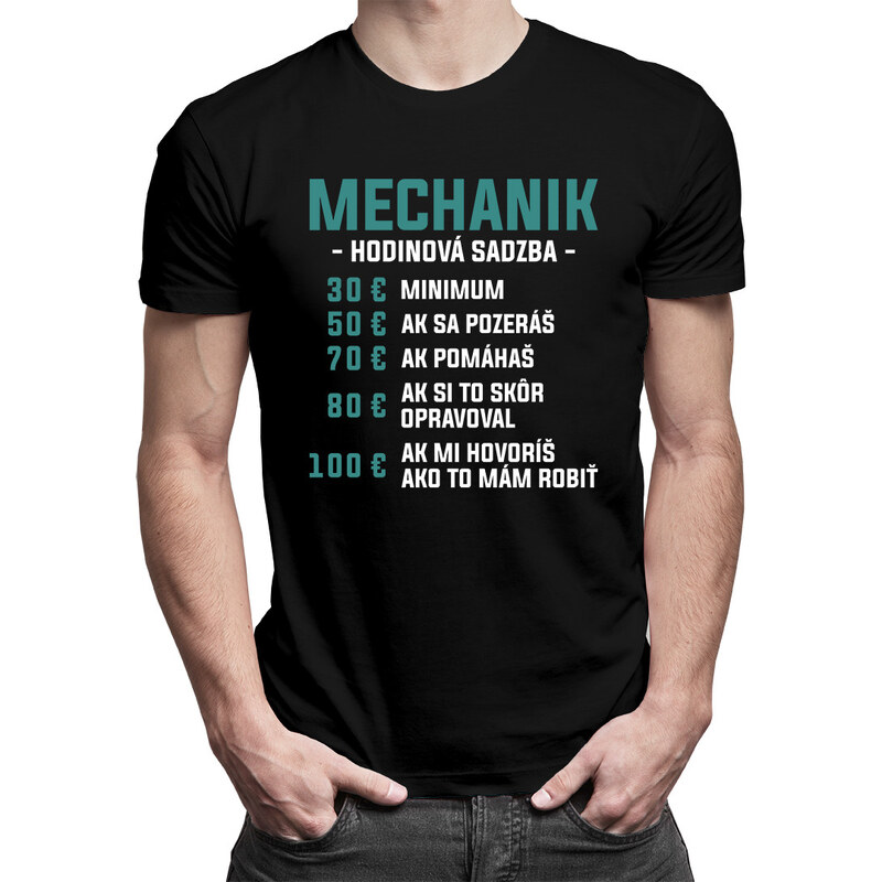 E-shop Garibald Mechanik - hodinová sadzba - pánske tričko s potlačou