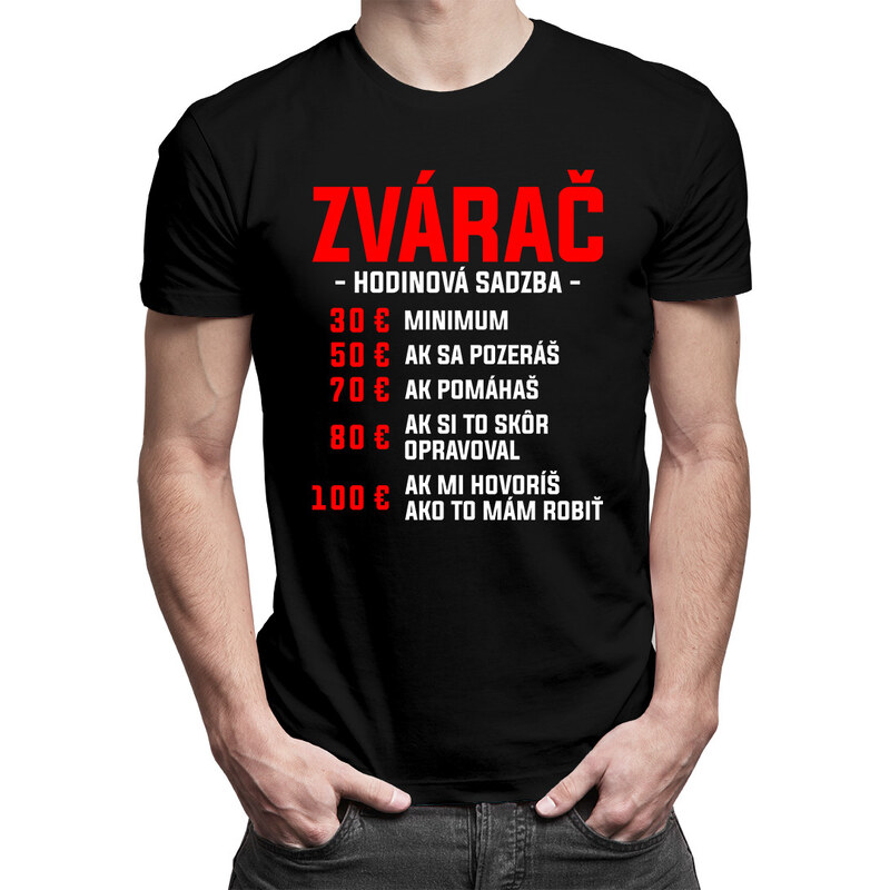 E-shop Garibald Zvárač - hodinová sadzba - pánske tričko s potlačou
