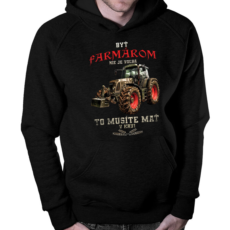 E-shop Garibald Byť farmárom nie je voľba - pánske mikina s potlačou