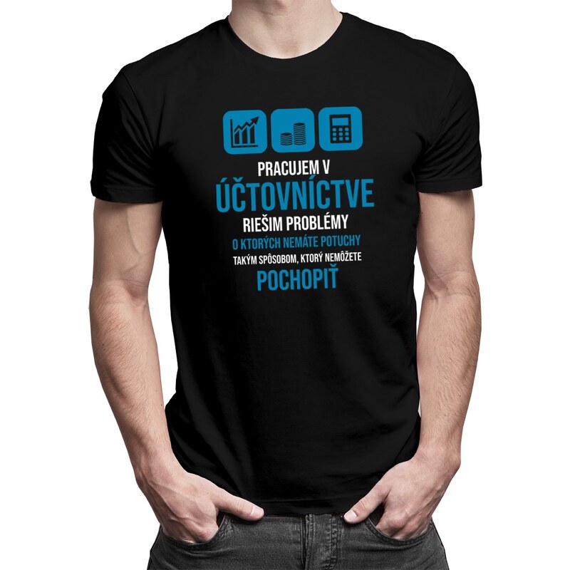 E-shop Garibald Pracujem v účtovníctve - problémy - pánske tričko s