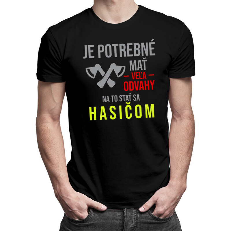 E-shop Garibald Veľa odvahy - hasičov - pánske tričko s potlačou