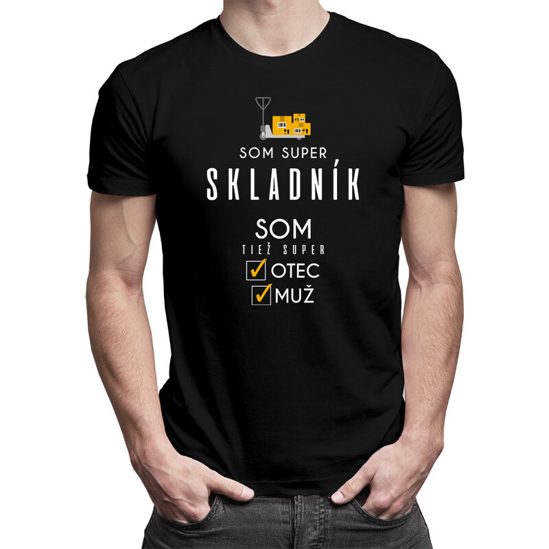E-shop Garibald Som super skladník - otec / muž - pánske tričko s
