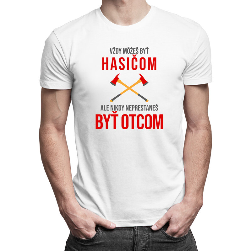E-shop Garibald Vždy môžeš byť hasičom - otec - pánske tričko s