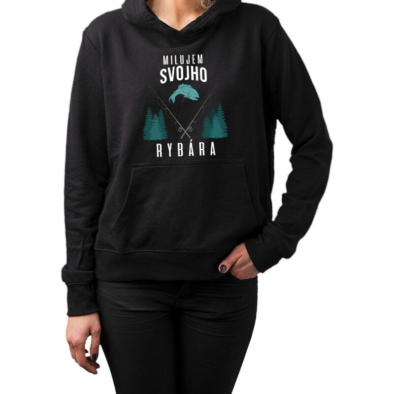 E-shop Garibald Milujem svojho rybára - Dámska mikina s kapucňou