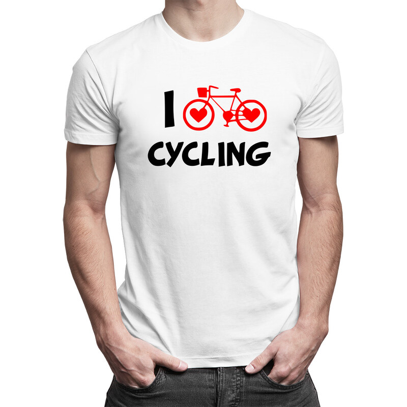 E-shop Garibald I love cycling - Pánske tričko s potlačou