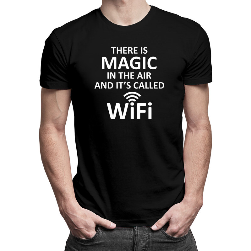 E-shop Garibald There is magic in the air - wifi - Pánske tričko s