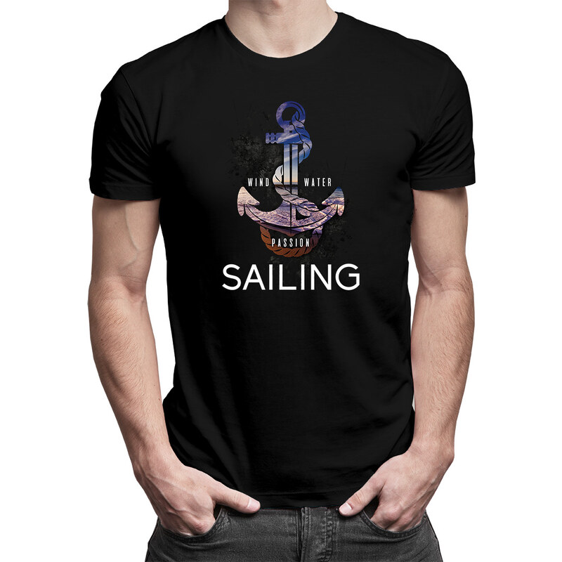 E-shop Garibald Wind, water, passion, sailing - Pánske tričko s