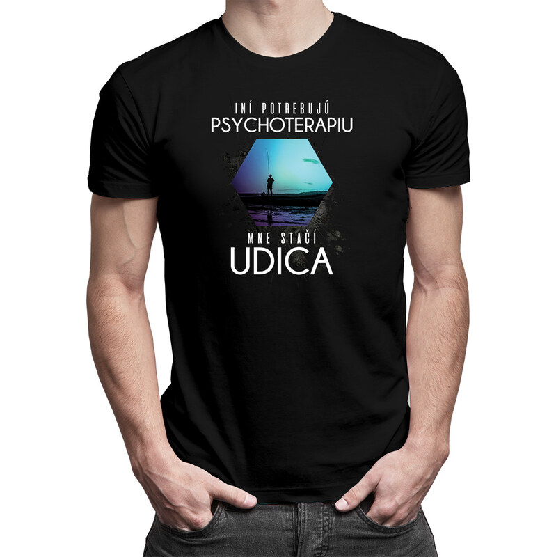 E-shop Garibald Mne stačí udica - pánske tričko s potlačou
