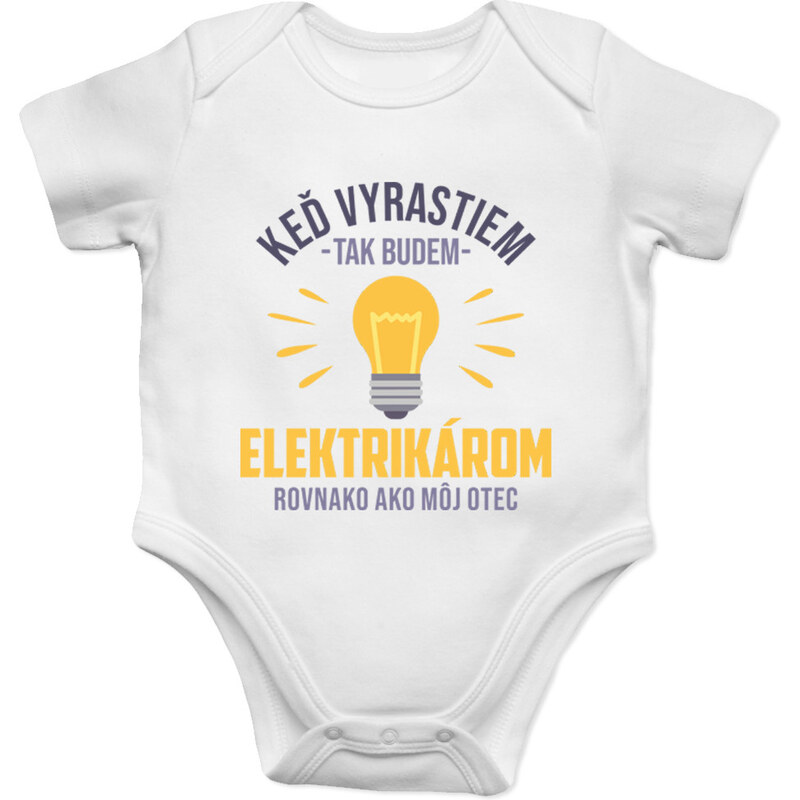 E-shop Garibald Keď vyrastiem, tak budem elektrikárom - body s potlačou