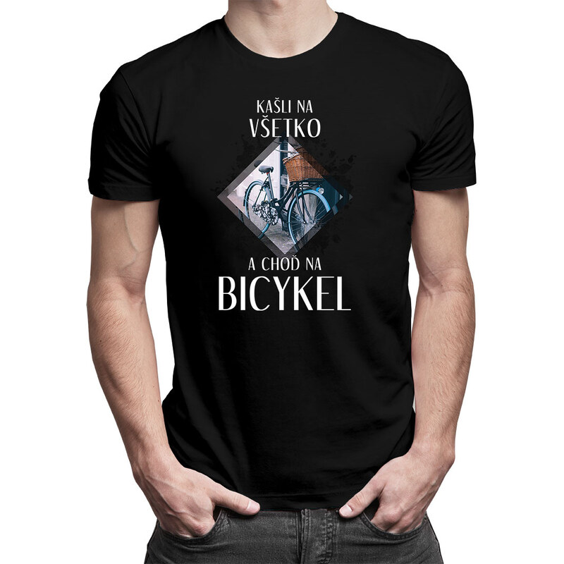 E-shop Garibald Kašli na všetko a choď na bicykel - Pánske tričko s