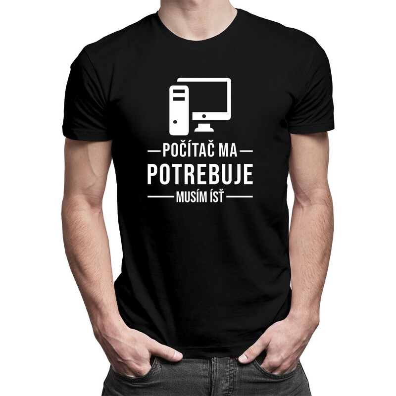 E-shop Garibald Počítač ma potrebuje, musím ísť - Pánske tričko s