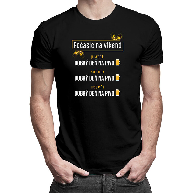 E-shop Garibald Počasie na víkend - pánske tričko s potlačou
