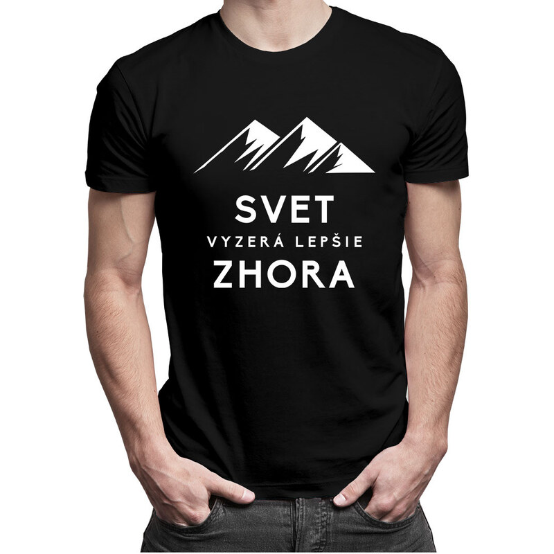 E-shop Garibald Svet vyzerá lepšie zhora - pánske tričko s potlačou