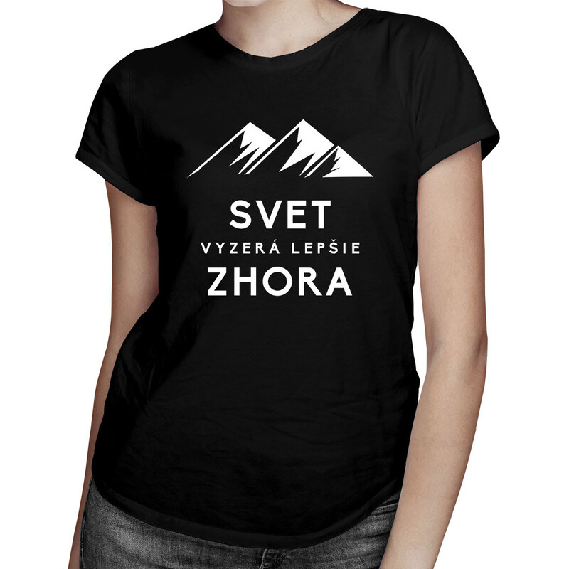 E-shop Garibald Svet vyzerá lepšie zhora - dámske tričko s potlačou