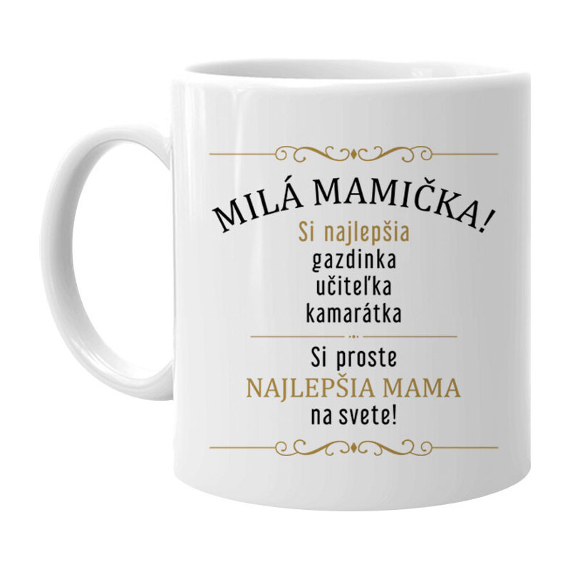 E-shop Garibald Milá mamička! - keramický hrnček s potlačou
