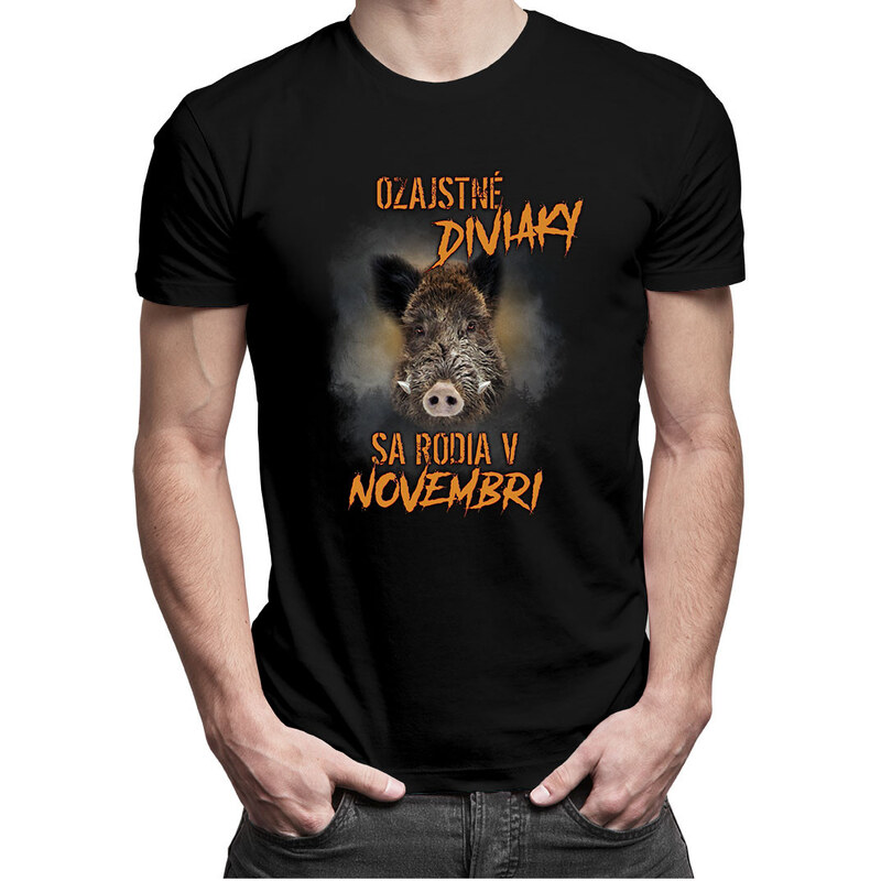 E-shop Garibald Ozajstné diviaky sa rodia v novembri - Pánske tričko s