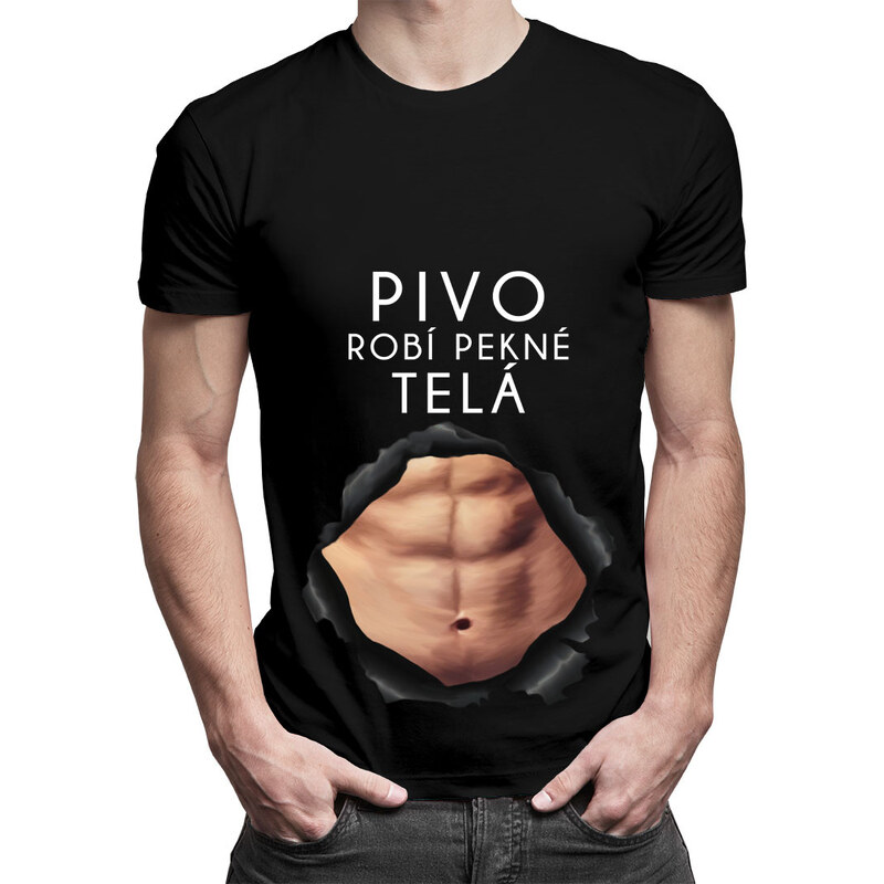 E-shop Garibald Pivo robí pekné telá v2 - pánske tričko s potlačou