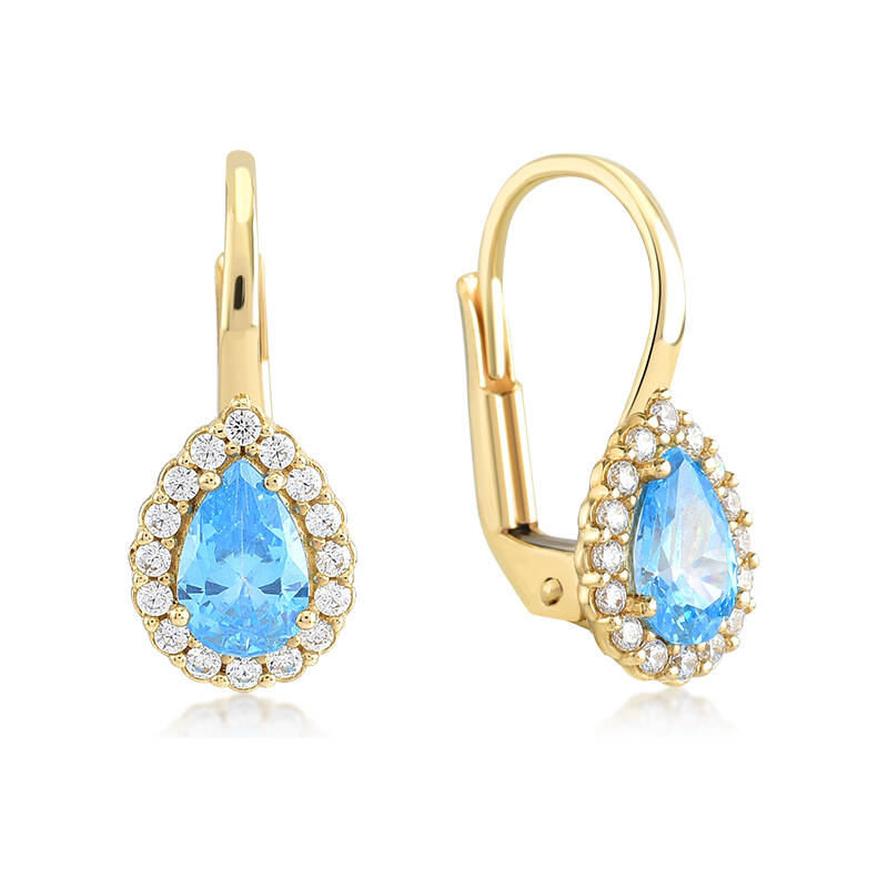 Lillian Vassago Zlaté patentové náušnice s farebnými a čírymi zirkónmi 22004597