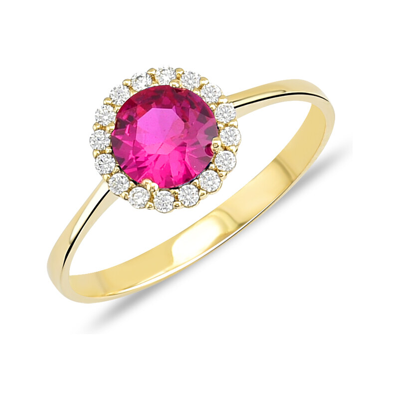 Lillian Vassago Zlatý prsteň s farebným a čírymi zirkónmi LLV11 41303045