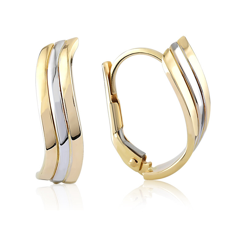 Lillian Vassago Zlaté náušnice so zapínaním na patent LLV06-GER083 64193275