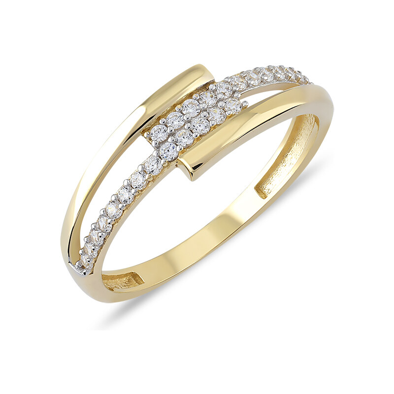 Lillian Vassago Zlatý prsteň so zirkónmi LLV06-GR038 41303075