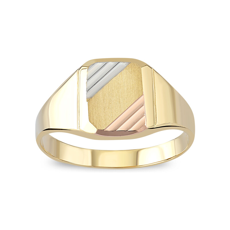 Lillian Vassago Pánsky prsteň z troch farieb zlata LLV06-GR045