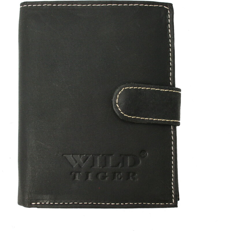 WILD collection Pánska kožená peňaženka čierna - WILD Homer čierna 36394261