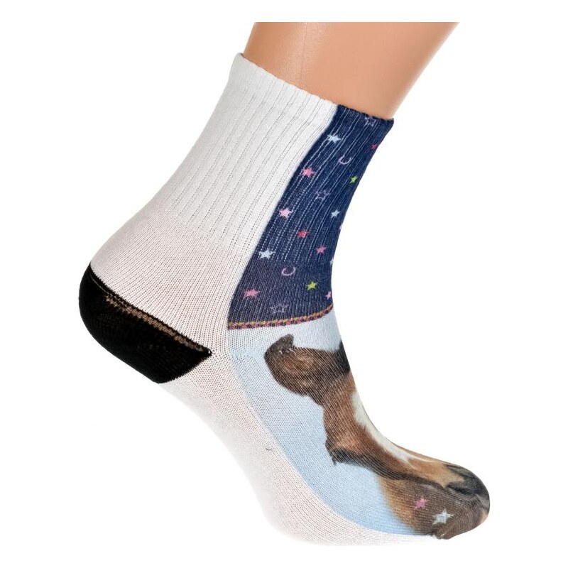 AURA.VIA Bielo-modré ponožky ANI 20856297