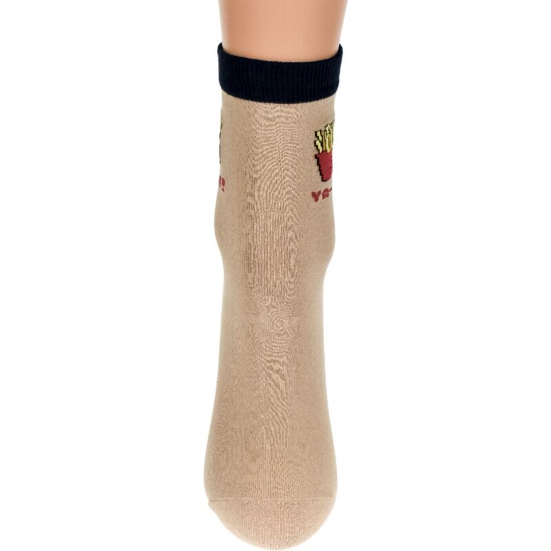 AURA.VIA Detské béžové ponožky YA-MI