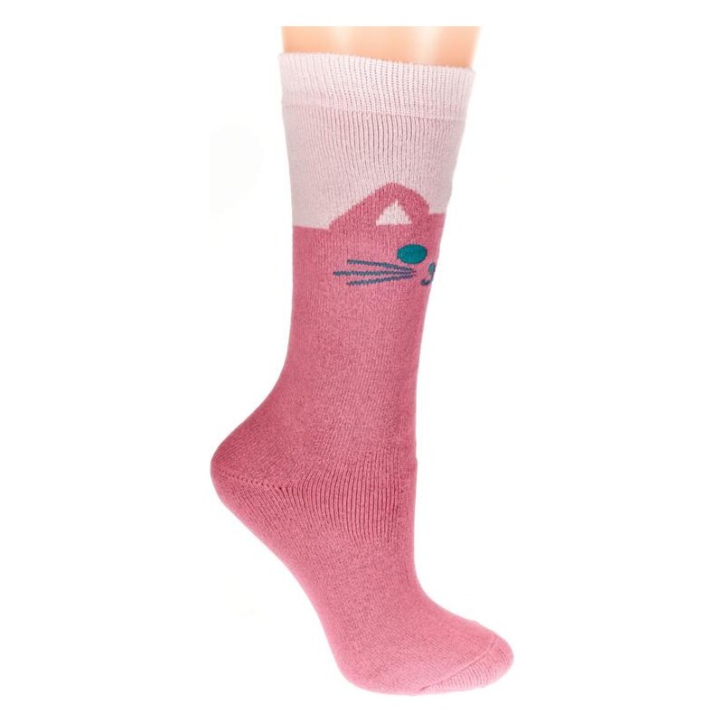 AURA.VIA Termo detské tmavo-ružové ponožky CATI 20856314