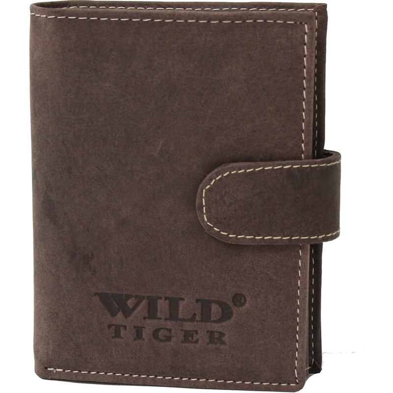 WILD collection Pánska kožená peňaženka tmavo hnedá - WILD Homer hnedá 54078460