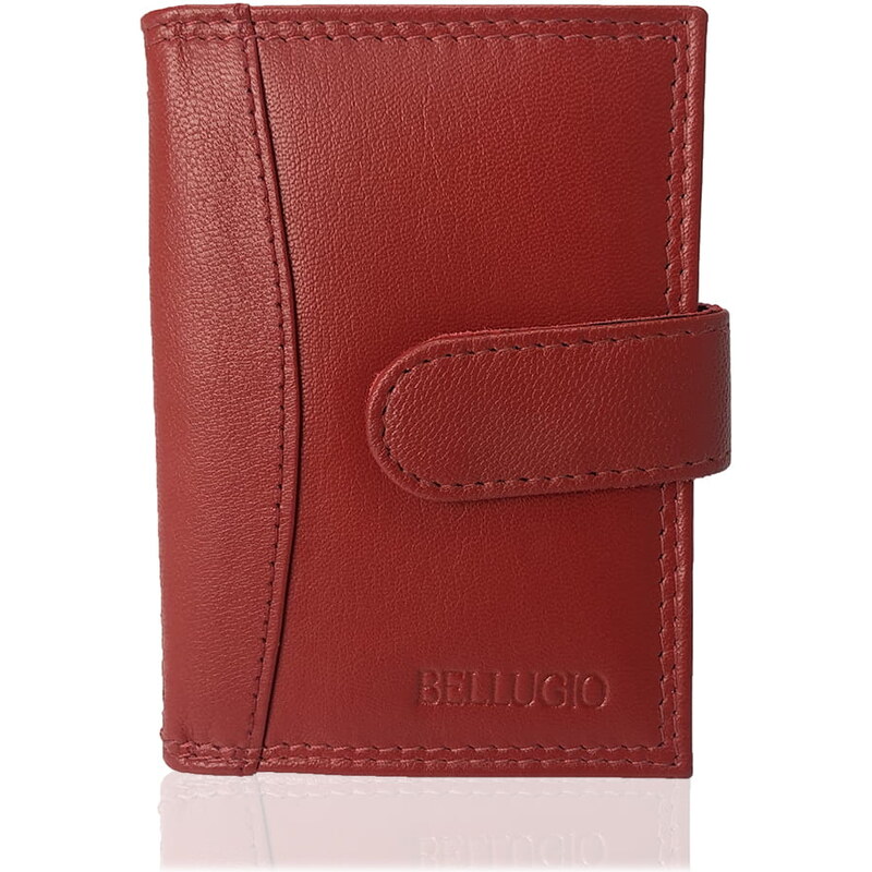 Kožené puzdro na doklady červené - Bellugio Fairas červená 67570923