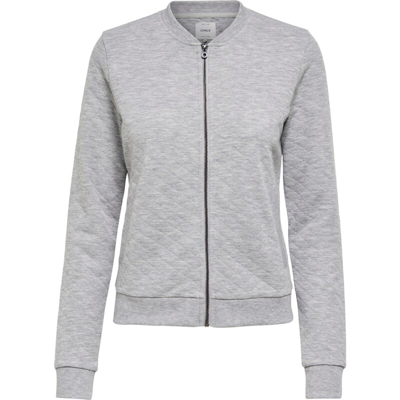 ONLY Tepláková bunda Joyce sivá melírovaná 67334692