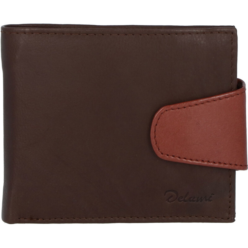 Pánska kožená peňaženka tmavohnedá - Delami 11816 hnedá 20883952