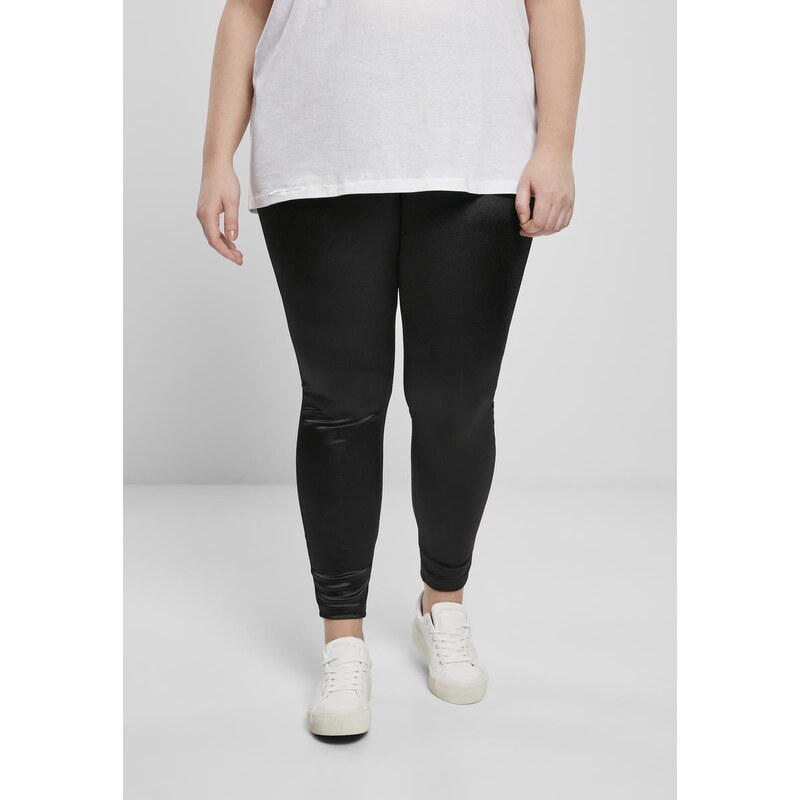 Urban Classics Womens shiny leggings with high waist black 65385059