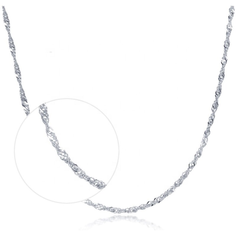 Olivie TWISTED 45+5cm strieborná retiazka 4628 20961046