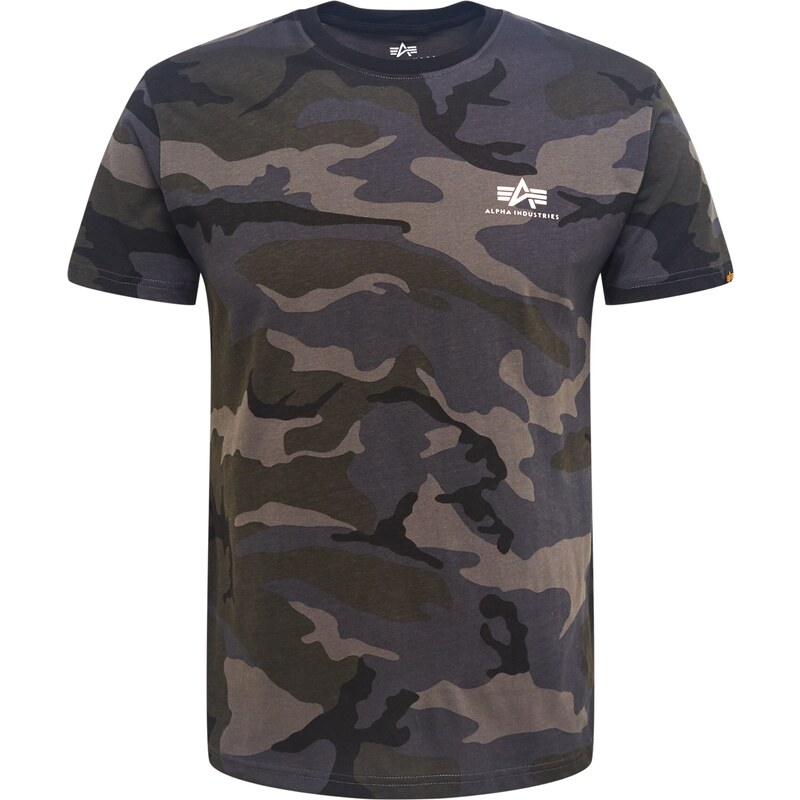 ALPHA INDUSTRIES Tričko tmavosivá / kaki / čierna / biela 25442498