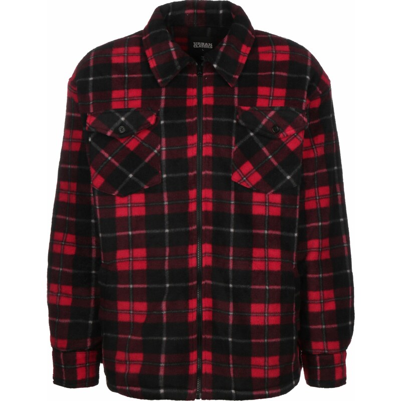 Urban Classics Prechodná bunda červená / čierna / biela