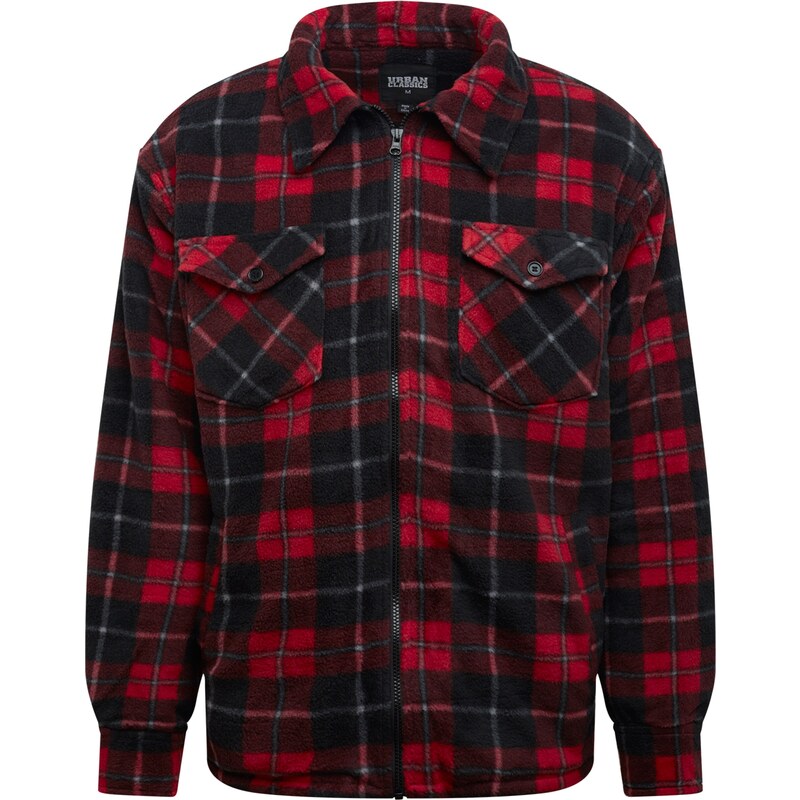 Urban Classics Prechodná bunda červená / čierna / biela