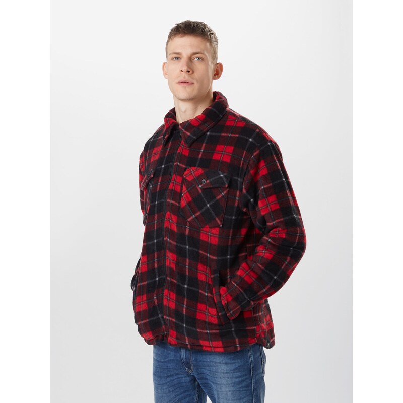 Urban Classics Prechodná bunda červená / čierna / biela