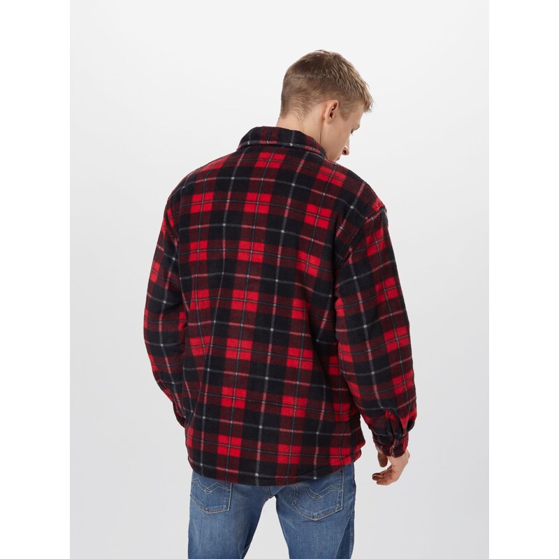 Urban Classics Prechodná bunda červená / čierna / biela