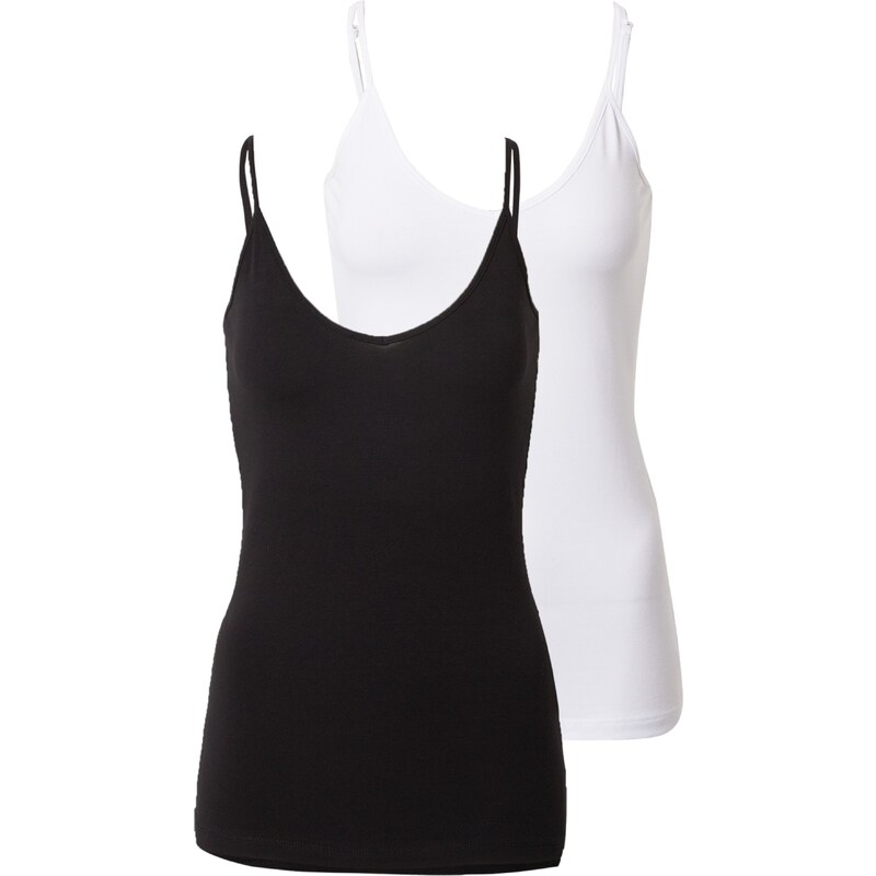 VERO MODA Top čierna / biela 62023840