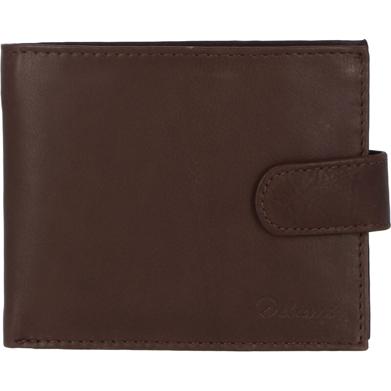 Pánska kožená hnedá peňaženka - Delami 9371 hnedá 20994273
