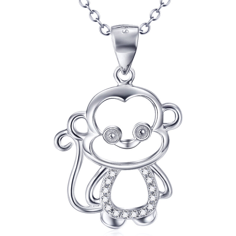 Olivie Strieborný náhrdelník OPIČKA 4675 21224235