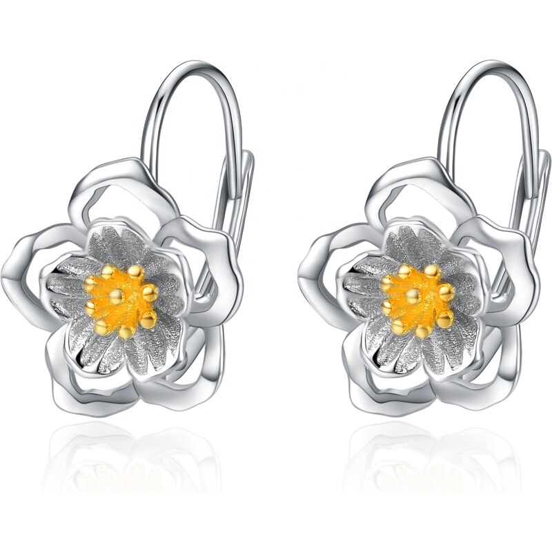 Olivie Strieborné náušnice KÚZELNÝ KVIETOK 4677 21224237
