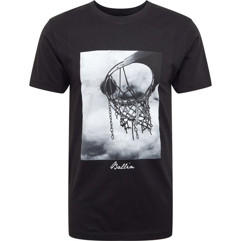 Mister Tee Tričko Ballin 2.0 tmavosivá / čierna / biela 63140742
