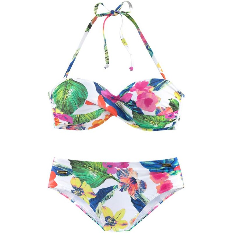 LASCANA Bikiny modrá / ružová / biela 54224117