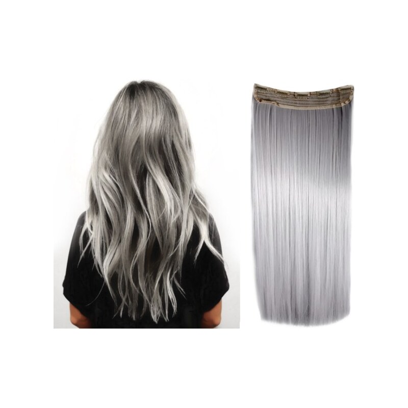 Clipinhair Clip in pás japonský kanekalon 63cm rovný - čierna 21953050