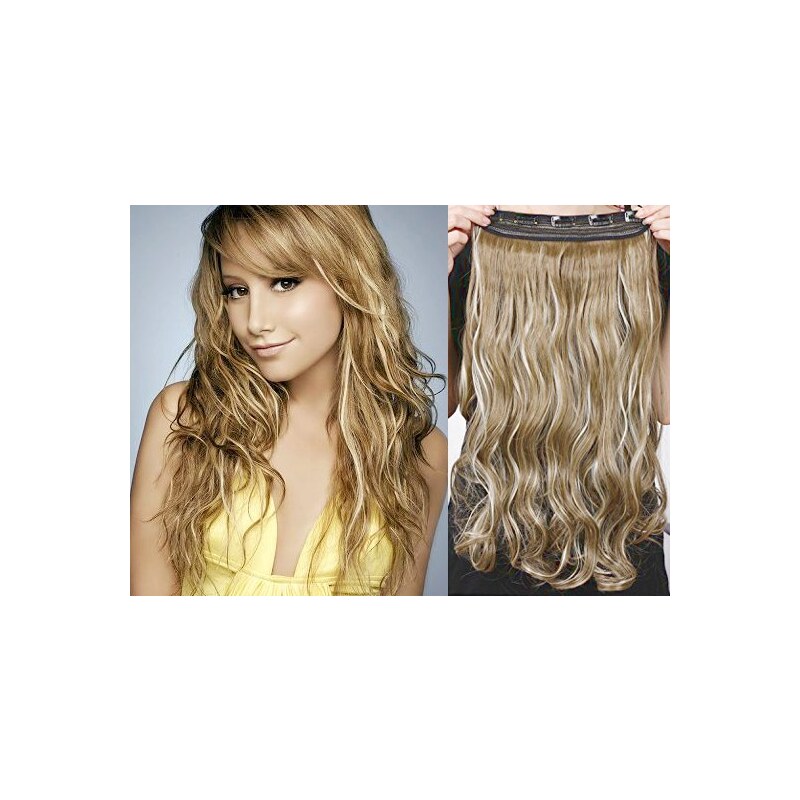 Clipinhair Clip in pás japonský kanekalon 63cm vlnitý - svetlý melír 21057036