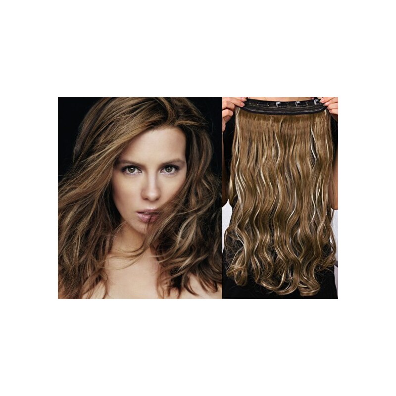 Clipinhair Clip in pás japonský kanekalon 63cm vlnitý - tmavý melír 21057037